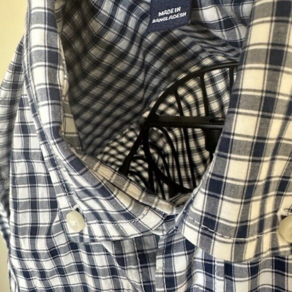 NWOT CLUB ROOM MEN BUTTON DOWN DRESS SHIRT NAVY WHITE CHECK SIZE SMALL $60 - Picture 11 of 11